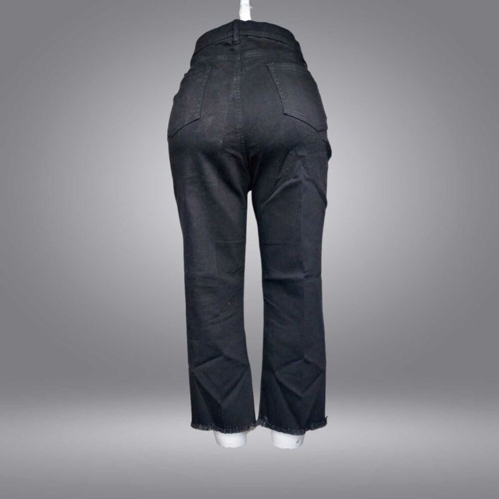 Denim & Co. Women's Petite Pants 16P Easy Straight Leg Black A630319 - Picture 3 of 7